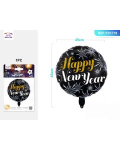 PALLONCINO MYLAR 18" HAPPY NEW YEAR FD1719