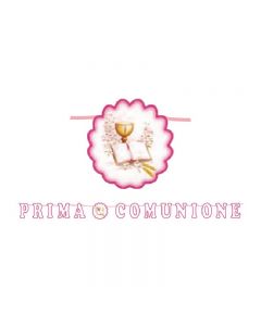 FESTONE PRIMA COMUNIONE ROSA.