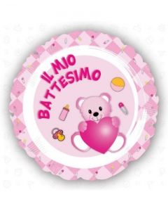 PALLONCINO MYLAR IL MIO BATTESIMO ROSA