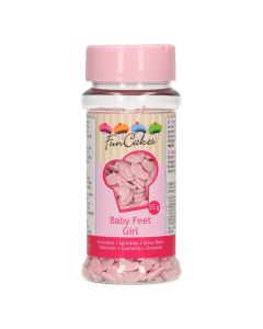 DECORAZIONI IN ZUCCHERO PIEDINI ROSA 55GR