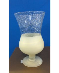 VASO IN VETRO BEIGE D.11,5CM H 20CM