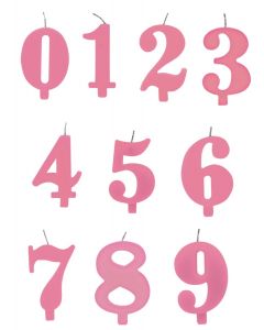 CANDELINE NUMERICHE ROSA PASTELLO