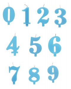 CANDELINE NUMERICHE CELESTE PASTELLO