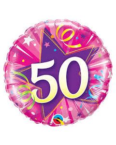 FOIL 50 ANNI FUCSIA 18"