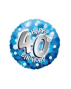 FOIL 40 ANNI CELESTE E BLU OLOGRAFICO 18"