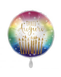 PALLONCINO DF MYLAR 18" TANTI AUGURI MULTICOLOR
