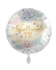 PALLONCINO DF MYLAR TONDO 18" ASPETTANDO TE 