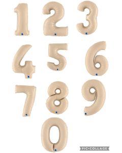 NUMERI MYLAR 40" CREMA SATINATO