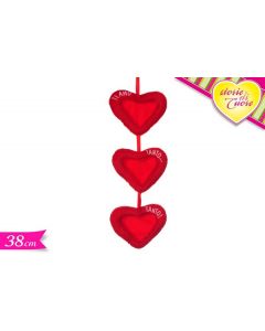 CUORI PELUCHES A CATENA PORTAFOTO 38CM LV