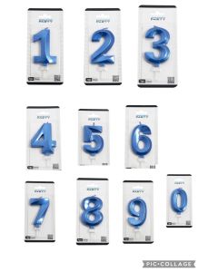 CANDELINA NUMERICA 3D BLU