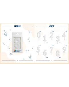 CANDELINE NUMERATE TINY PLUMP BIANCO