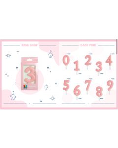 CANDELINE NUMERATE TINY PLUMP ROSA BABY