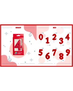 CANDELINE NUMERATE TINY PLUMP ROSSO