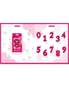 CANDELINE NUMERATE TINY PLUMP CHERRY