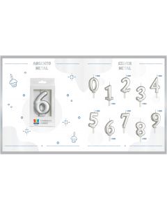 CANDELINE NUMERATE TINY PLUMP ARGENTO METAL