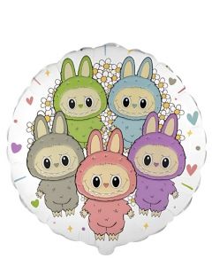 PALLONCINO MYLAR 18" BAD BUNNY (LABUBU) FAMILY