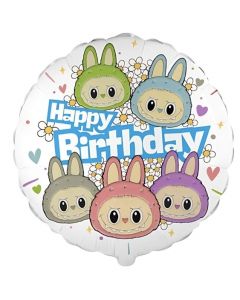 PALLONCINO MYLAR 18" BAD BUNNY (LABUBU) HAPPY BIRTHDAY CELESTE