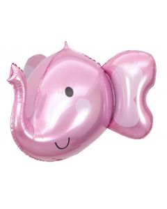 PALLONCINO DF MYLAR SUPERSHAPE 3D LIGHT PINK ELEPHANT 