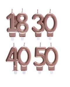 CANDELINE NUMERATE ROSA GOLD SATIN