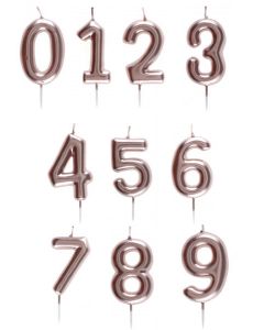CANDELINE NUMERICHE ROSA GOLD SATIN
