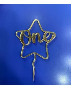 MINI CAKE TOPPER IN PLEX "ONE"