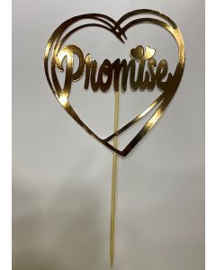CAKE TOPPER PROMISE ROSE GOLD