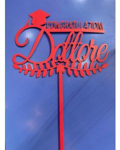 CAKE TOPPER CONGRATULAZIONI DOTTORE