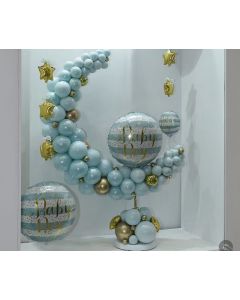 STRUTTURA IN FERRO MEZZA LUNA ORO