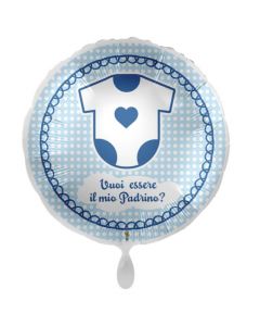 PALLONCINO DF MYLAR 18" VUOI ESSERE IL MIO PADRINO?