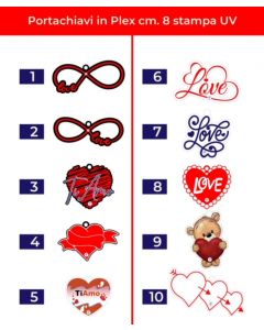 PORTACHIAVI IN PLEX SAN VALENTINO LV