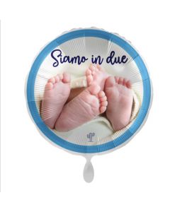 PALLONCINO DF MYLAR 18" SIAMO IN 2 MASCHIETTI