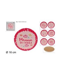 SOTTO PENTOLA IN SUGHERO FESTA DELLA MAMMA 16CM ASS.