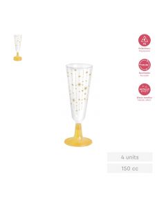 4 FLUTE PIEDE ORO 150CC