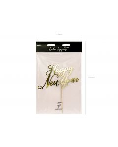 CAKE TOPPER HAPPY NEW YEAR GOLD
