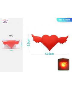 CUORICINO LUMINOSO CON LE ALI LV LA0278