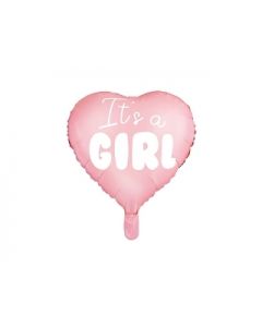 PALLONCINO MYLAR CUORE "IT'S A GIRL"