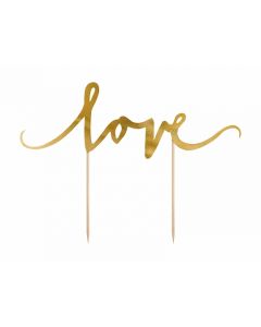 CAKE TOPPER LOVE GOLD LV