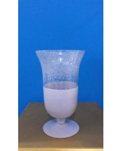 VASO IN VETRO LILLA CON PIEDE D.15,7CM H 30.3CM