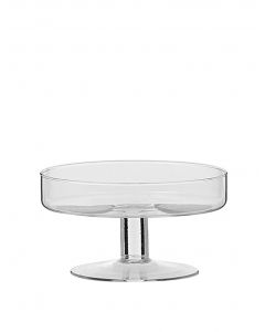 PATERA RING IN VETRO TRASPARENTE D.14CM H 12CM