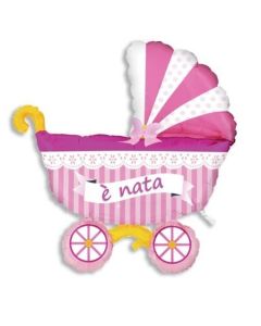 PALLONCINO MYLAR CARROZZINA E' NATA
