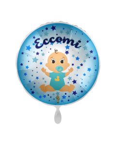 PALLONCINO DF MYLAR 18" ECCOMI LIGHT BLUE