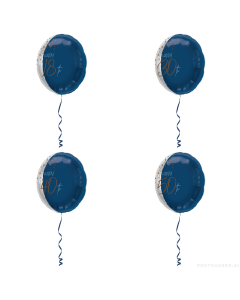PALLONCINO MYLAR 18"/45CM TRANSPARENT ELEGANT BLUE