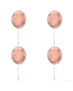 PALLONCINO MYLAR 18"/45CM TRANSPARENT LUSH BLUSH