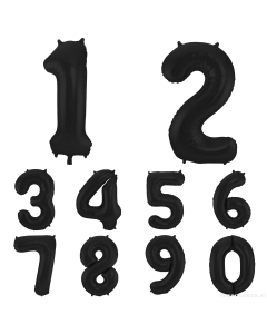 NUMERI MYLAR 34"/86CM MATTE BLACK