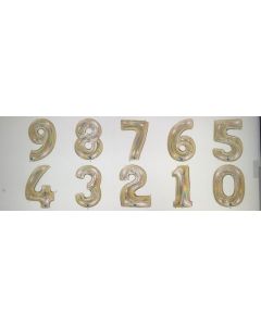 PALLONCINO MYLAR OLOGRAFICO GLITTER NUMERO "8" 1MT