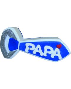 SCATOLA POLISTIROLO CRAVATTA PAPA' BLU E BIANCA