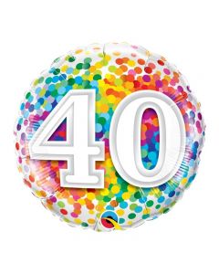FOIL 40 ANNI MULTICOLOR 18"