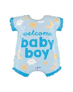 PALLONCINO 31" SUPER SHAPE TUTINA CELESTE "Baby Boy Onesie"