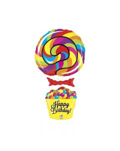PALLONCINO  40" SUPER SHAPE  LECCA-LECCA "Lollipop Birthday"