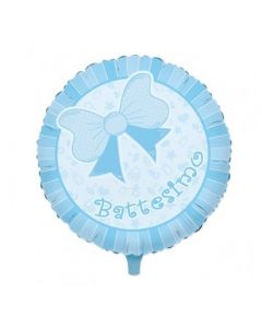 PALLONCINO MYLAR BATTESIMO CELESTE